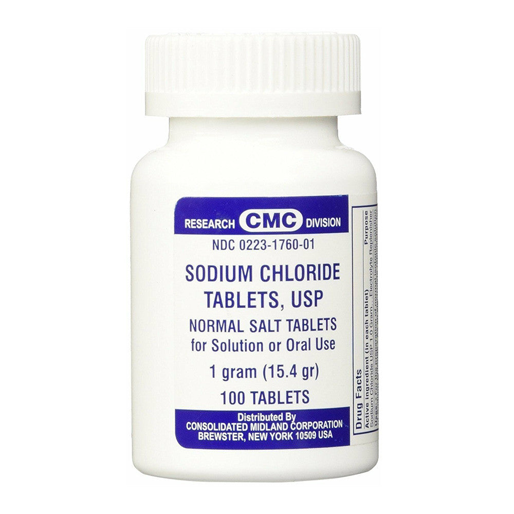 CMC Sodium Chloride 1 Gm USP Normal Salt Tablets, 100 Ea